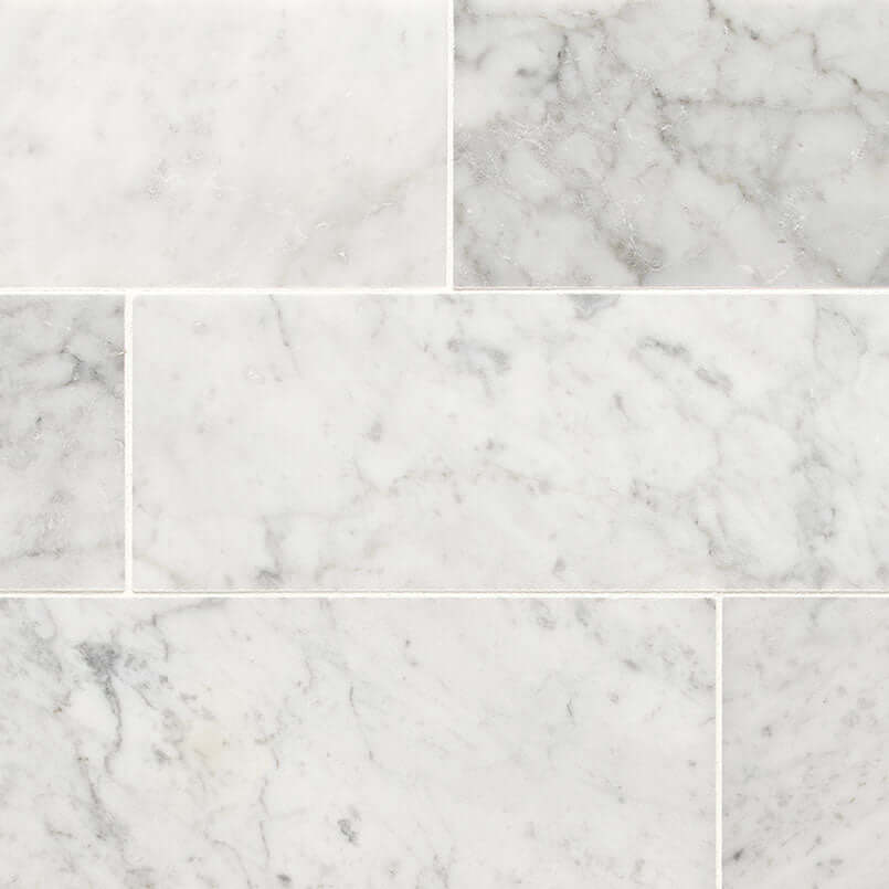 CARRARA WHITE 4X12 HONED Floor or Wall Tile - Shop at Home Craft Studio | Call