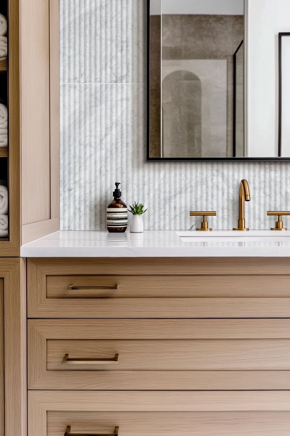 Carrara White Milano Ribbo 12x24 Honed