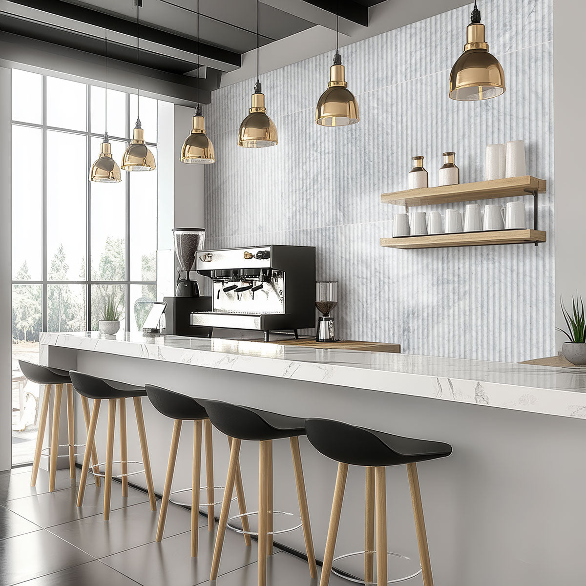 Carrara White Milano Ribbo 12x24 Honed