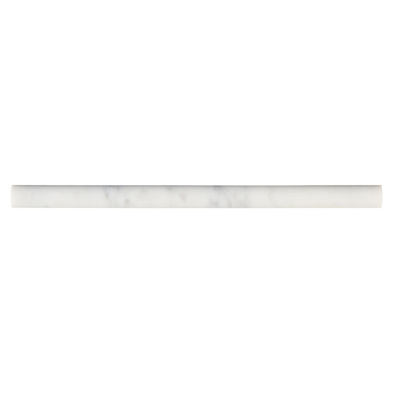 Carrara White Pencil Molding Honed