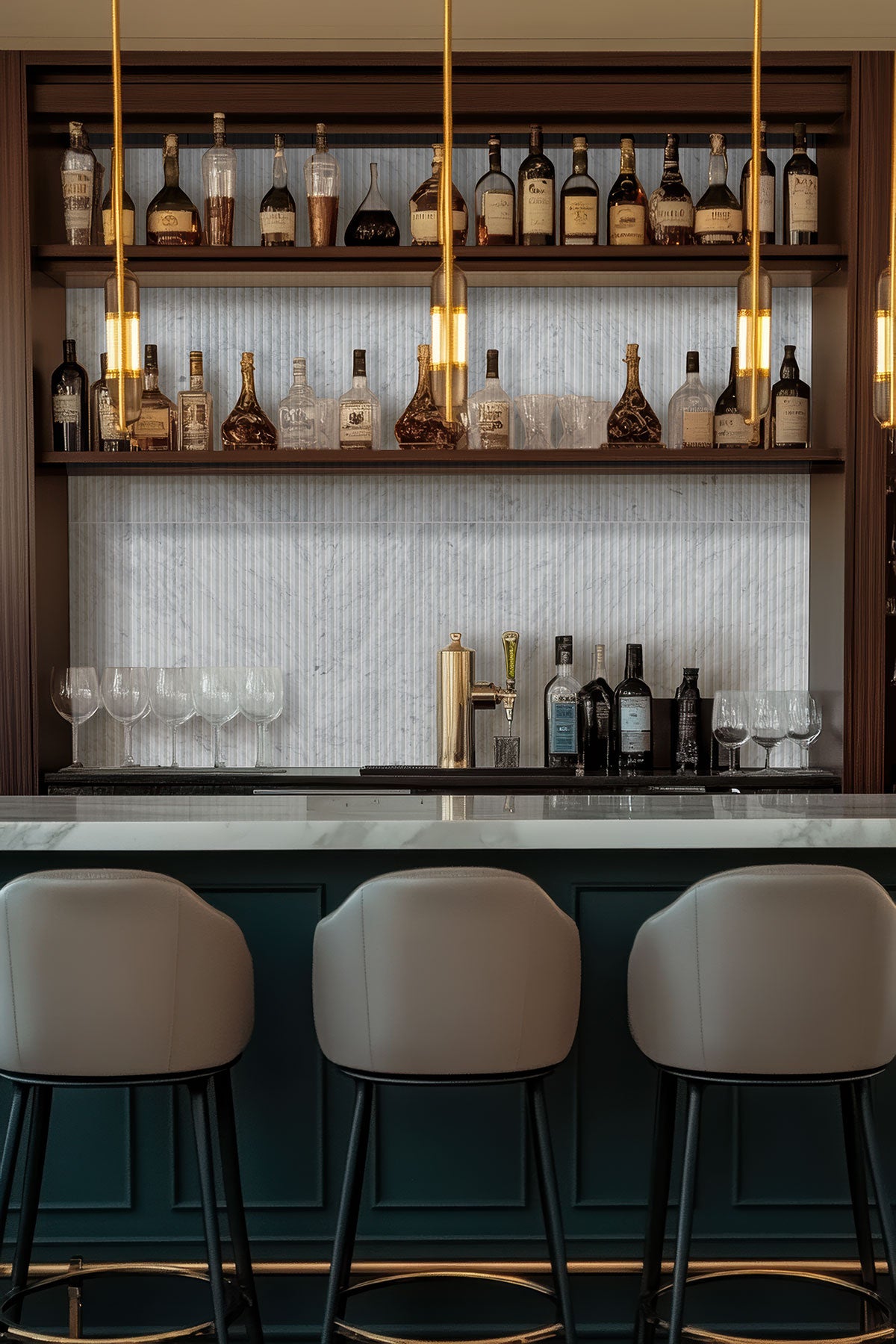 Carrara White Valentino Fluto 12x24 Honed