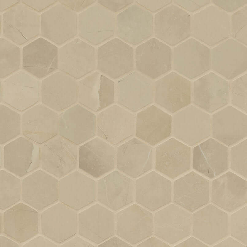 SANDE CREAM 2X2 HEXAGON MATTE Floor or Wall Tile - Shop at Home Craft Studio | Call