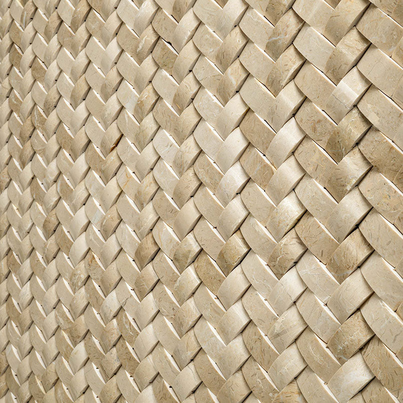 Crema Arched Herringbone Polished