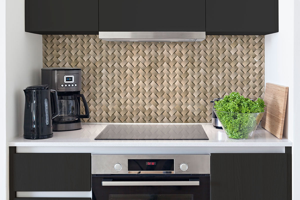 Crema Arched Herringbone Polished