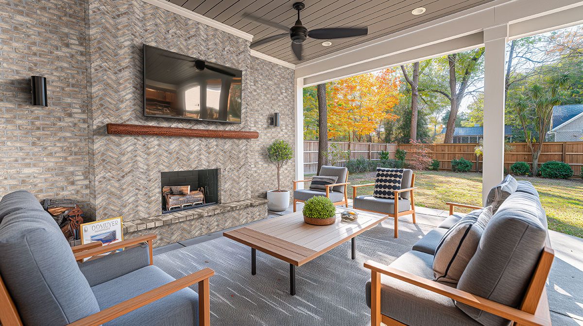 Doverton Gray Clay Brick Herringbone 2.25x7.5x0.5