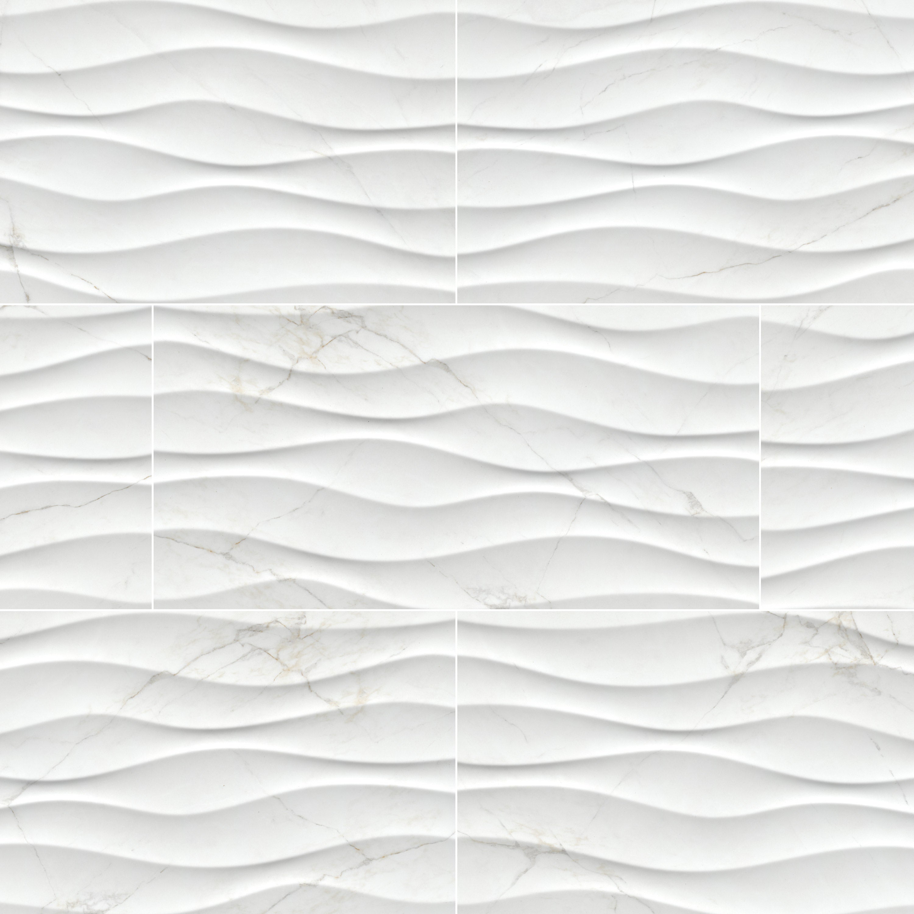 Dymo Calacatta Wavy White 12x24 Glossy