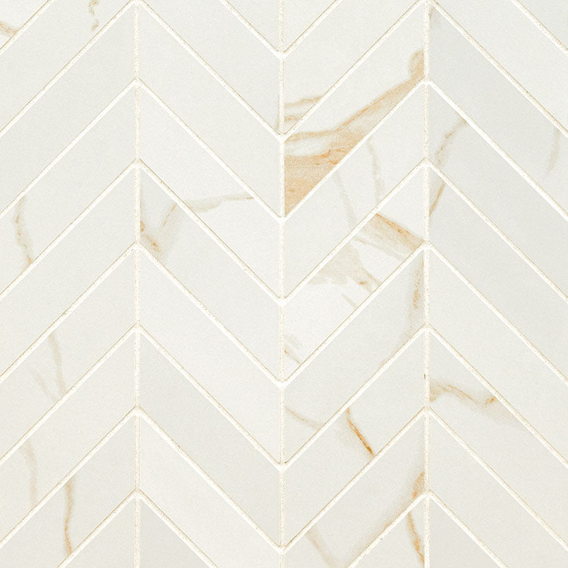 EDEN CALACATTA CHEVRON 12X15 MOSAIC