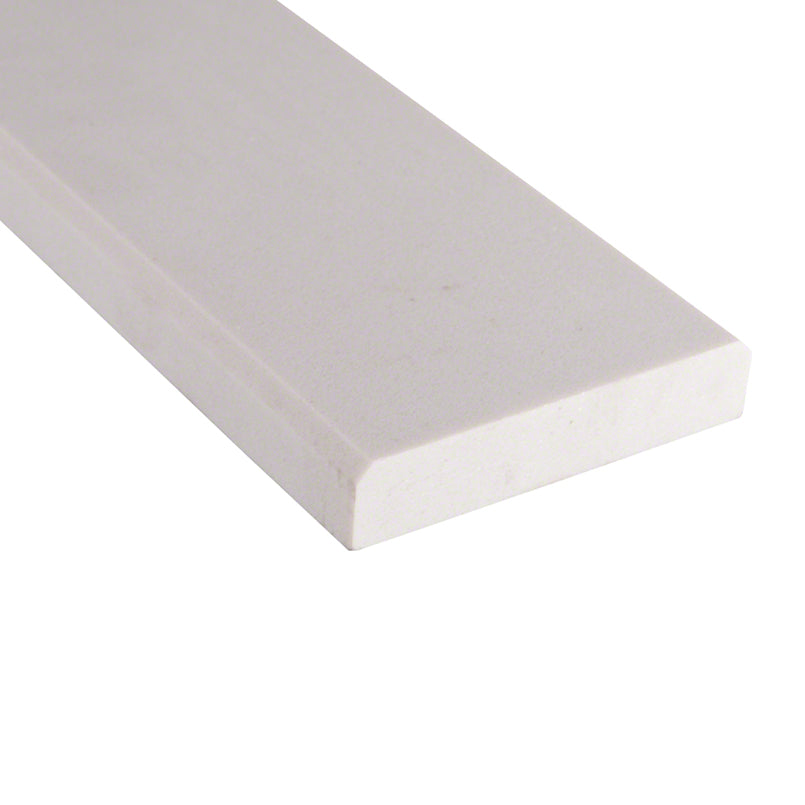 Engineered White 4x24x0.625 Polished Double Beveled