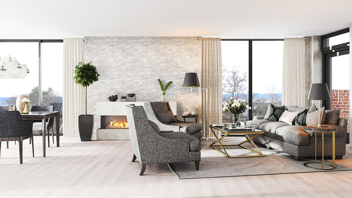 RockMount™ Stacked Stone Panels - Mayra White