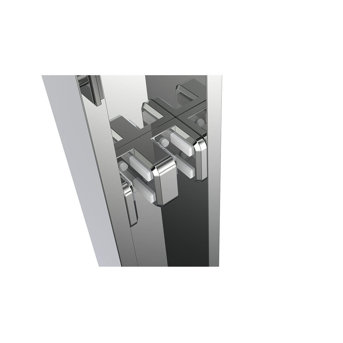 60" JZ Natalie Bypass Series Tub Door (5/16" Thickness) (Brushed Nickel)