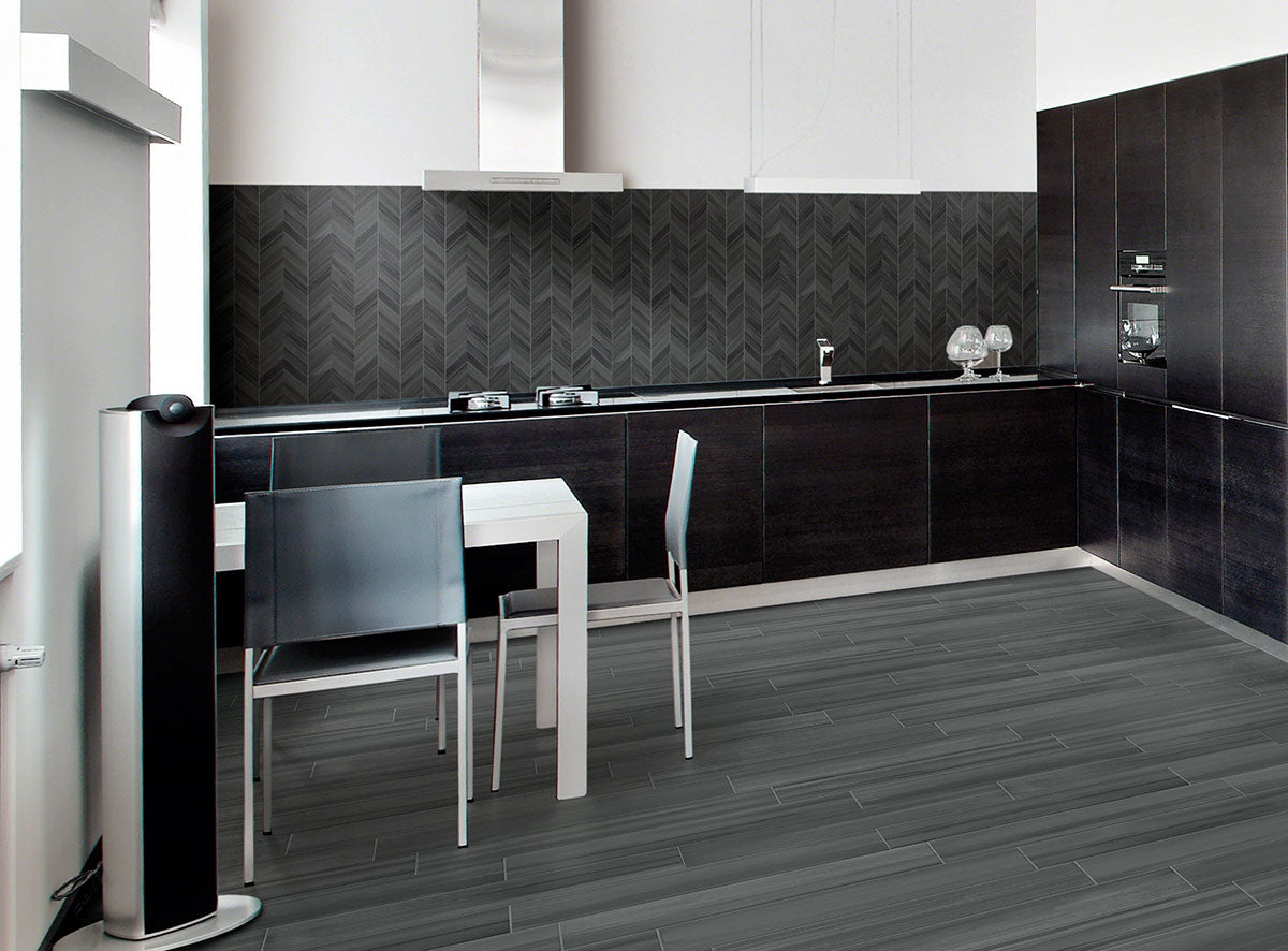 Graphite Watercolor Porcelain Tile