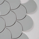 Gray Glossy Fish Scale Mosaic