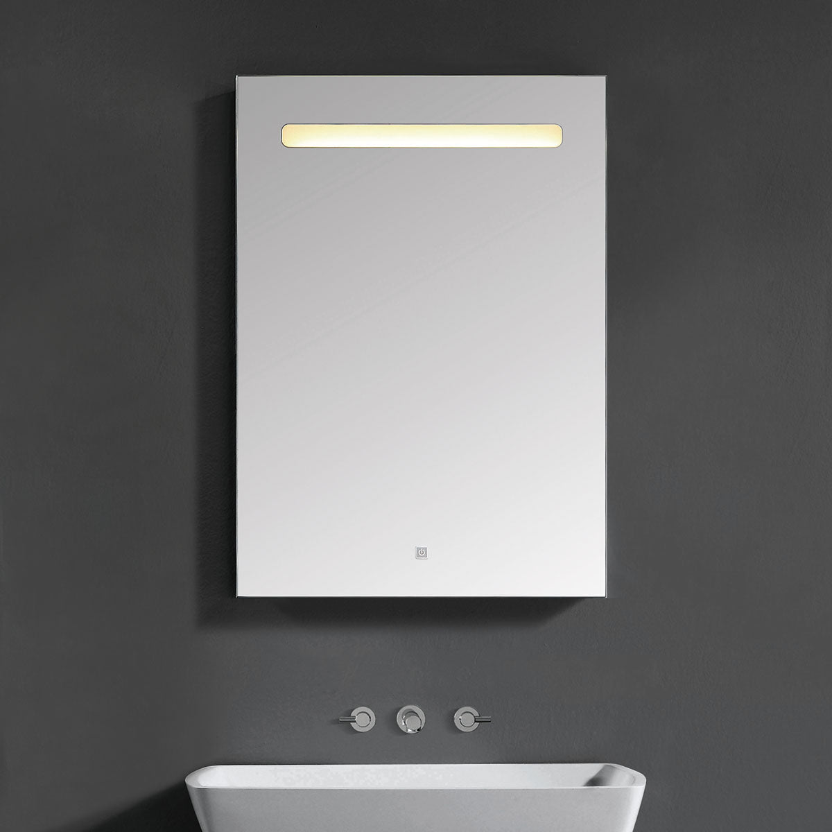 18" LED Aluminum Medicine Cabinet (Surface Mount/Recessed) led medicine cabinet - Shop at Home Craft Studio - 1