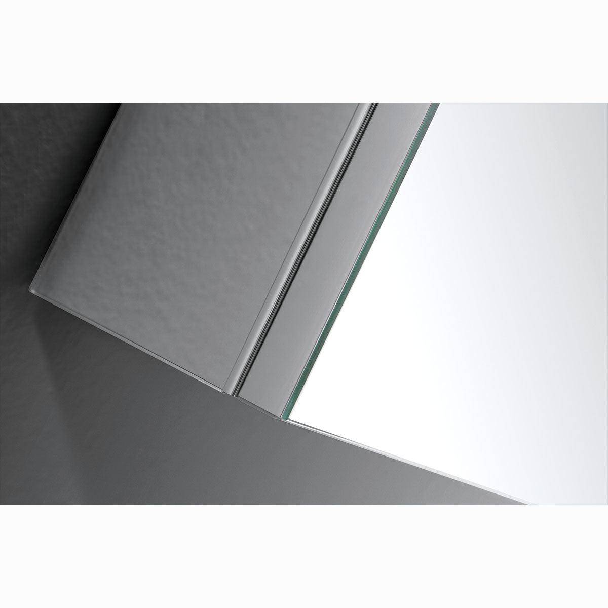 18" LED Aluminum Medicine Cabinet (Surface Mount/Recessed) led medicine cabinet - Shop at Home Craft Studio - 5