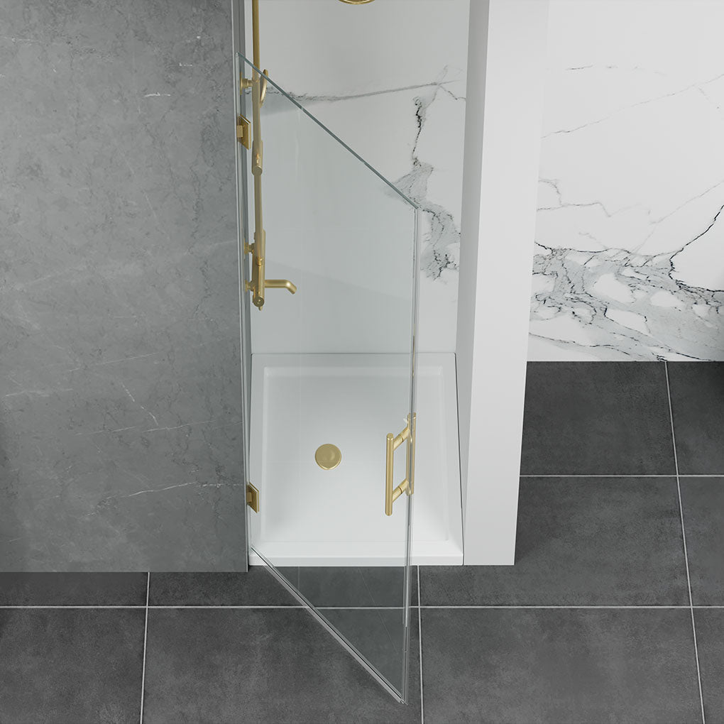 1PC Miko Hinge Door (Brushed Gold) shower door - Shop at Home Craft Studio - 2