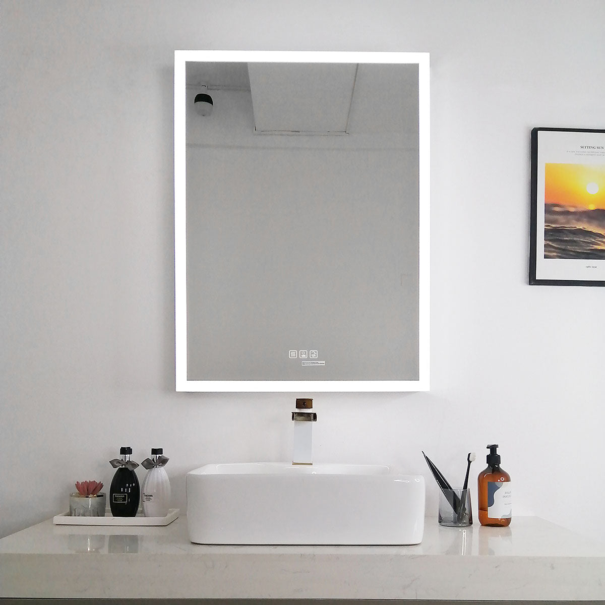 24" Alicia MC Series LED Medicine Cabinet (Surface Mount/Recessed) (Left Hinge) - Shop at Home Craft Studio - 4