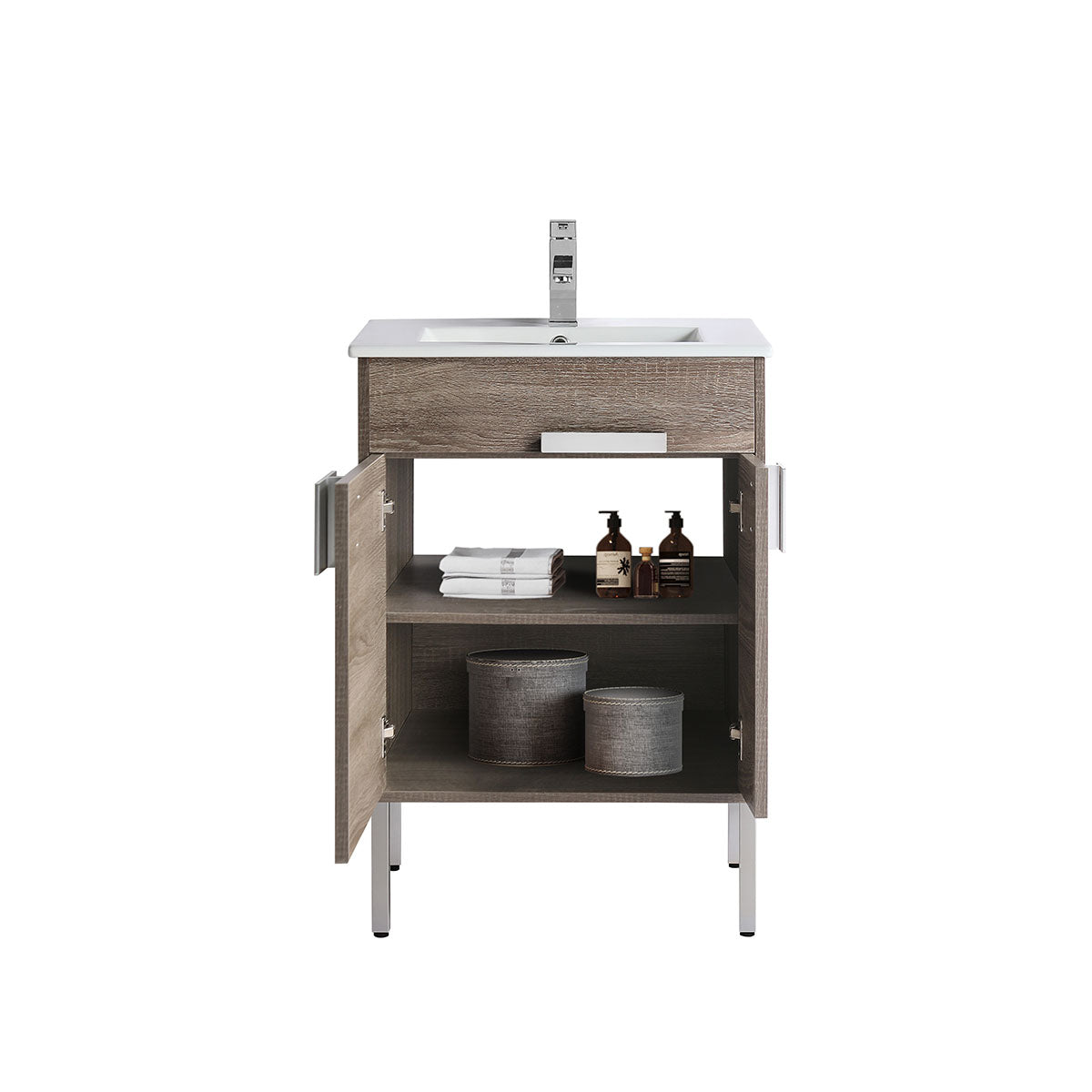 24" V9003 Vanity with Ceramic Sink (Sonoma Oak) bathroom vanities - Shop at Home Craft Studio - 2