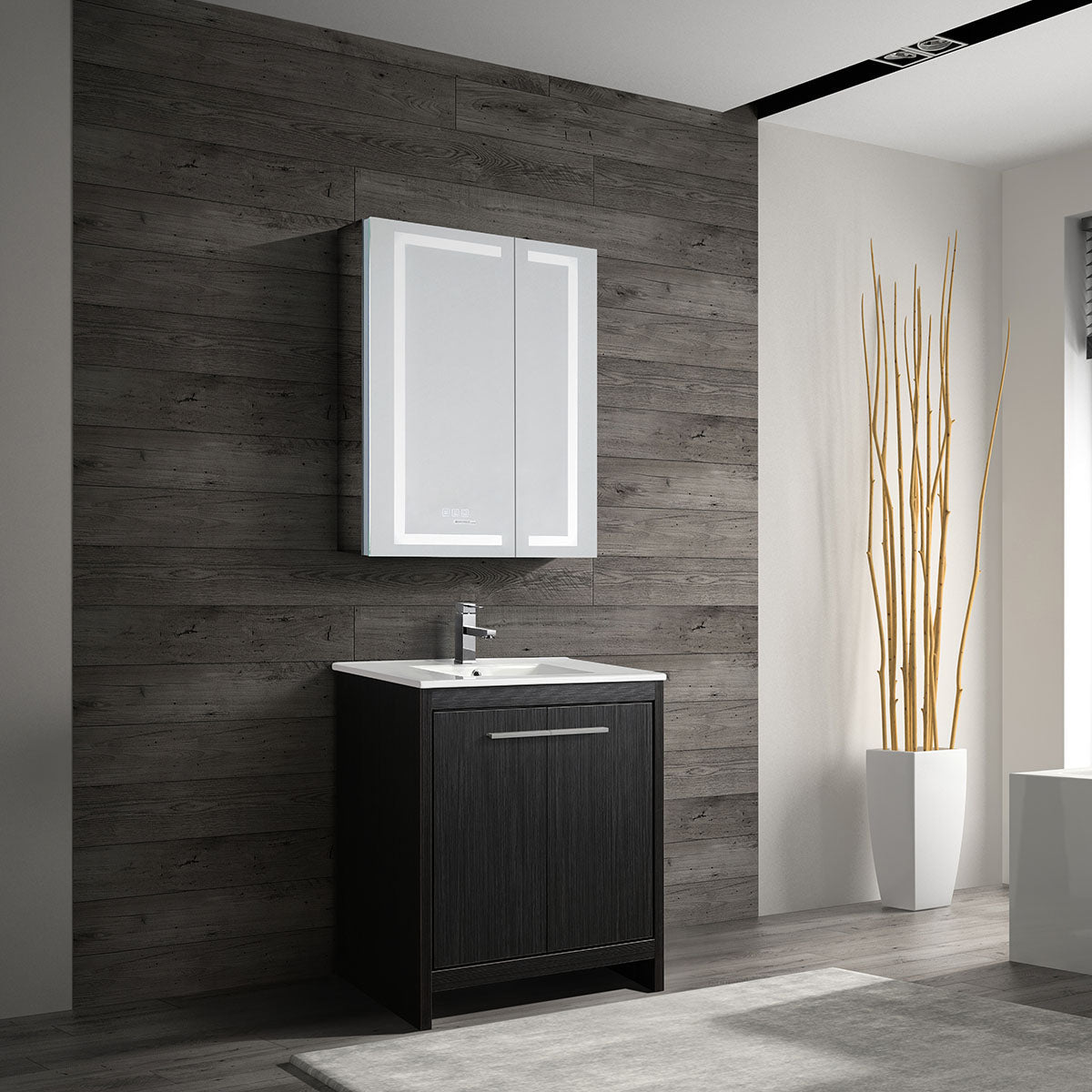30" V9004 Vanity with Ceramic Sink (Charcoal Grey) vanity - Shop at Home Craft Studio - 1