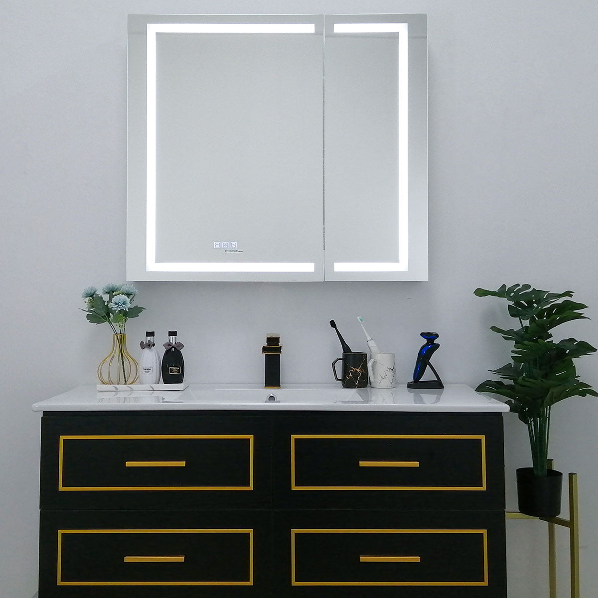 36" LED Ana Medicine Cabinet (Surface Mount/Recessed) - Shop at Home Craft Studio - 1