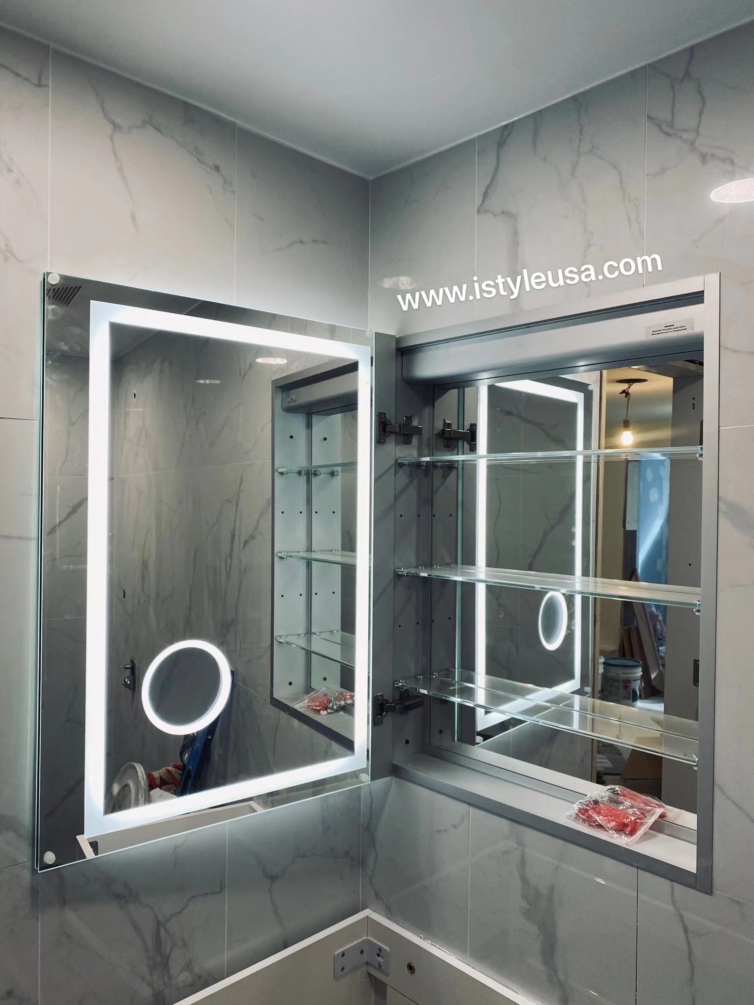36" LED Ana Medicine Cabinet (Surface Mount/Recessed) - Shop at Home Craft Studio - 11
