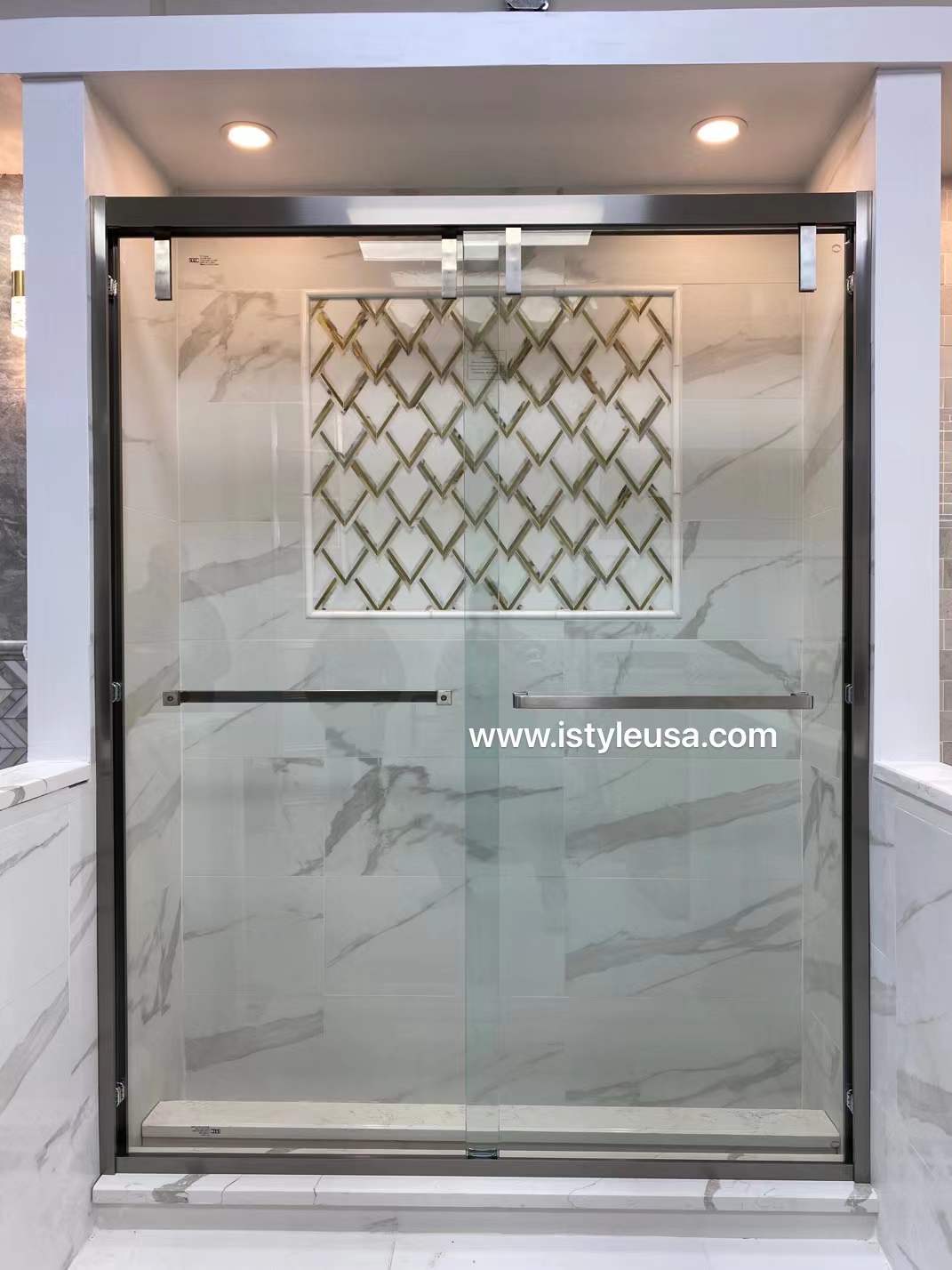 48" AC23 series Shower Door with Klearteck Treatment (3/8" Thickness) (Chrome) shower door - Shop at Home Craft Studio - 2