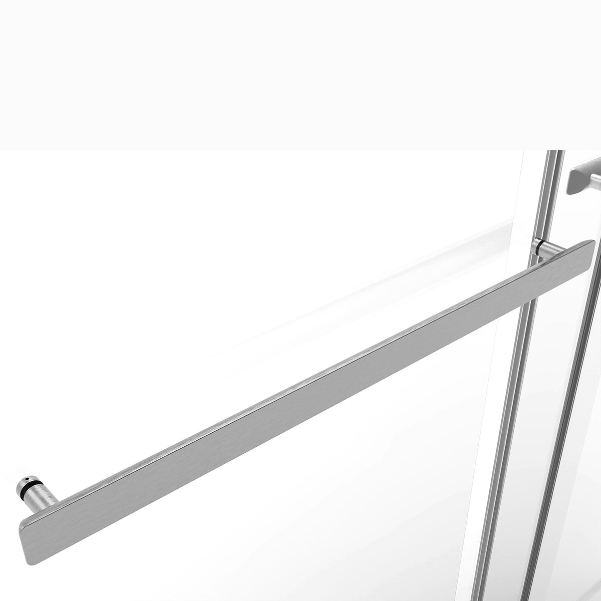 60" DQZ Nicholas Series Tub Door Frameless Bypass Tub Door with Klearteck Treatment (3/8" Thickness) (Brushed Nickel) shower door - Shop at Home Craft Studio - 3