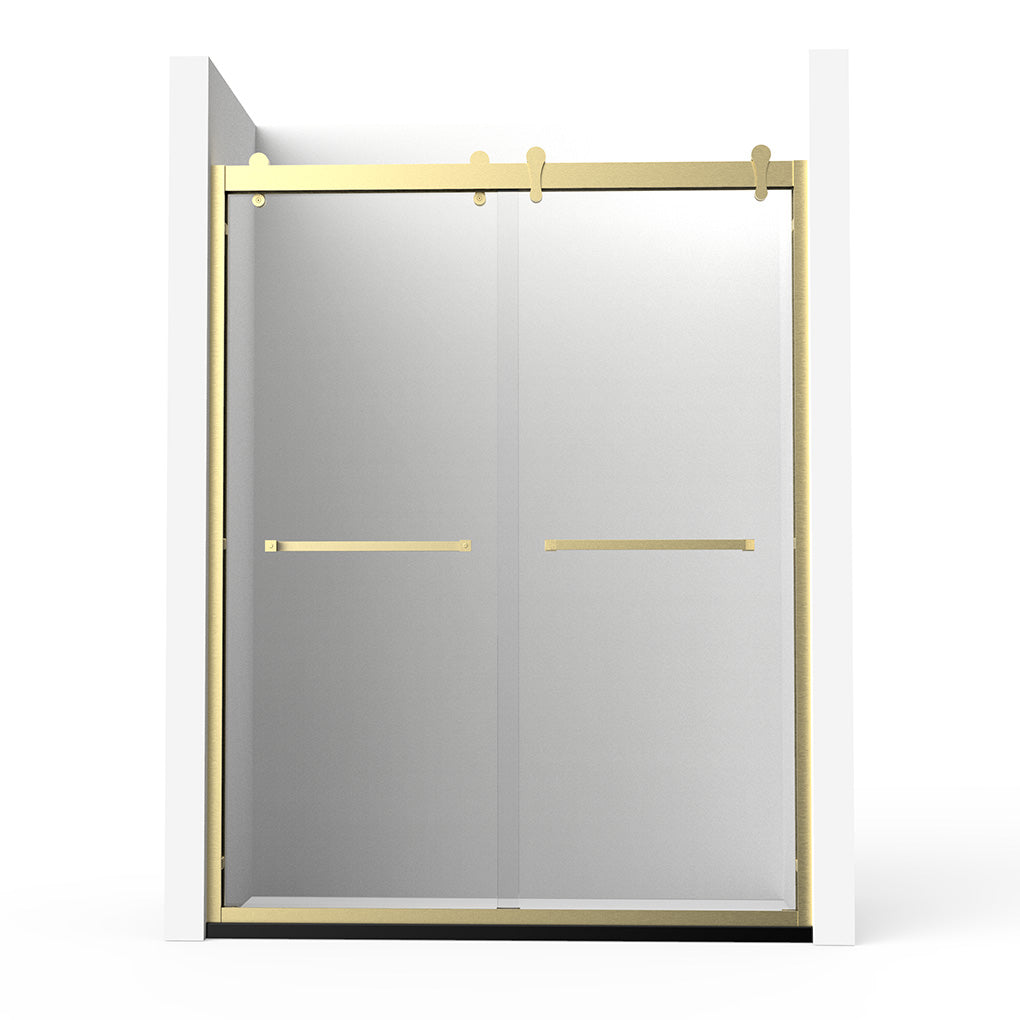 60" GBY22 Owen Bypass Series Tub Door with Klearteck Treatment (3/8" Thickness) (Brushed Gold) shower door - Shop at Home Craft Studio - 1