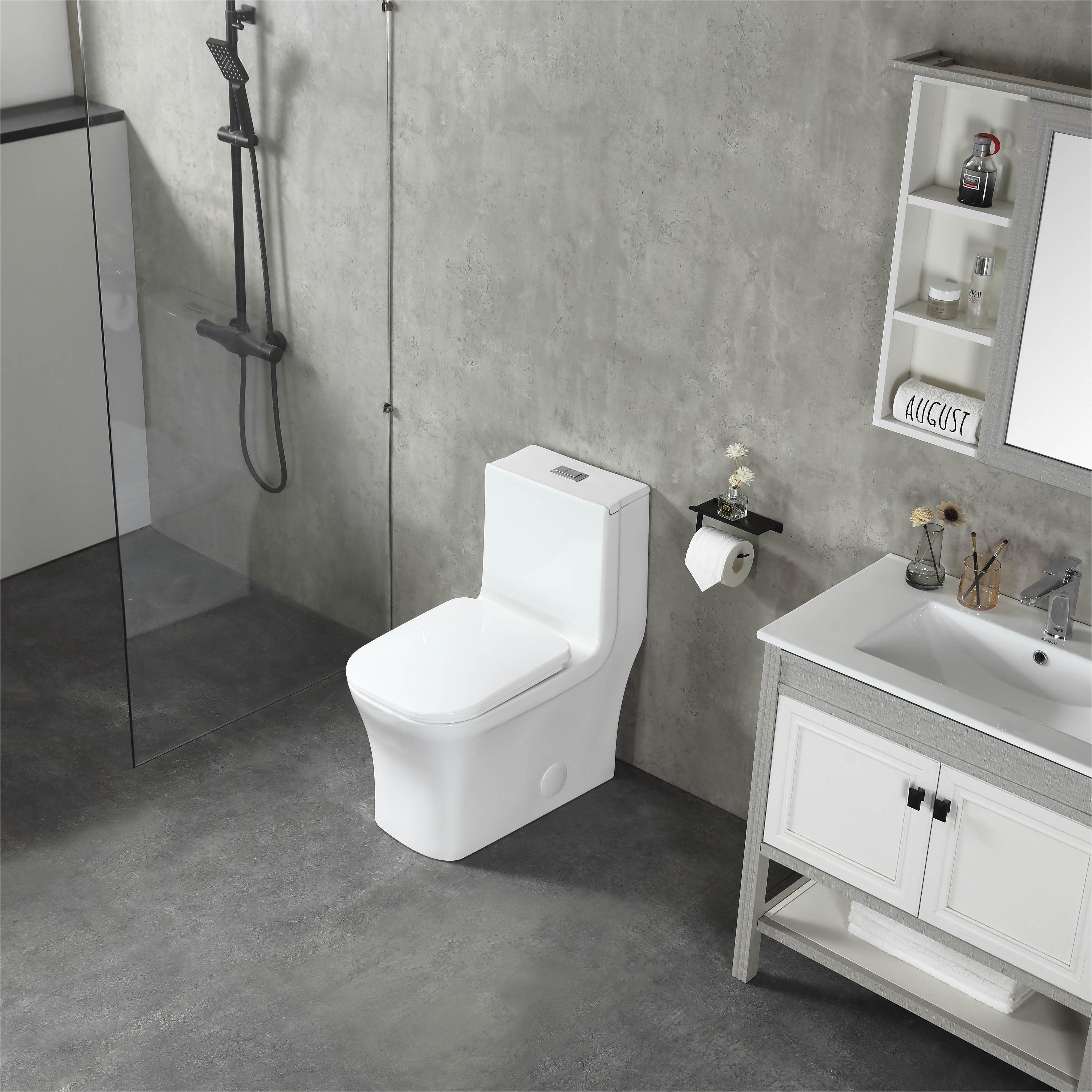 (T2706)/K-0329 One-Piece 27"h Dual Flush Toilet (12" Rough) Toilet - Shop at Home Craft Studio - 3