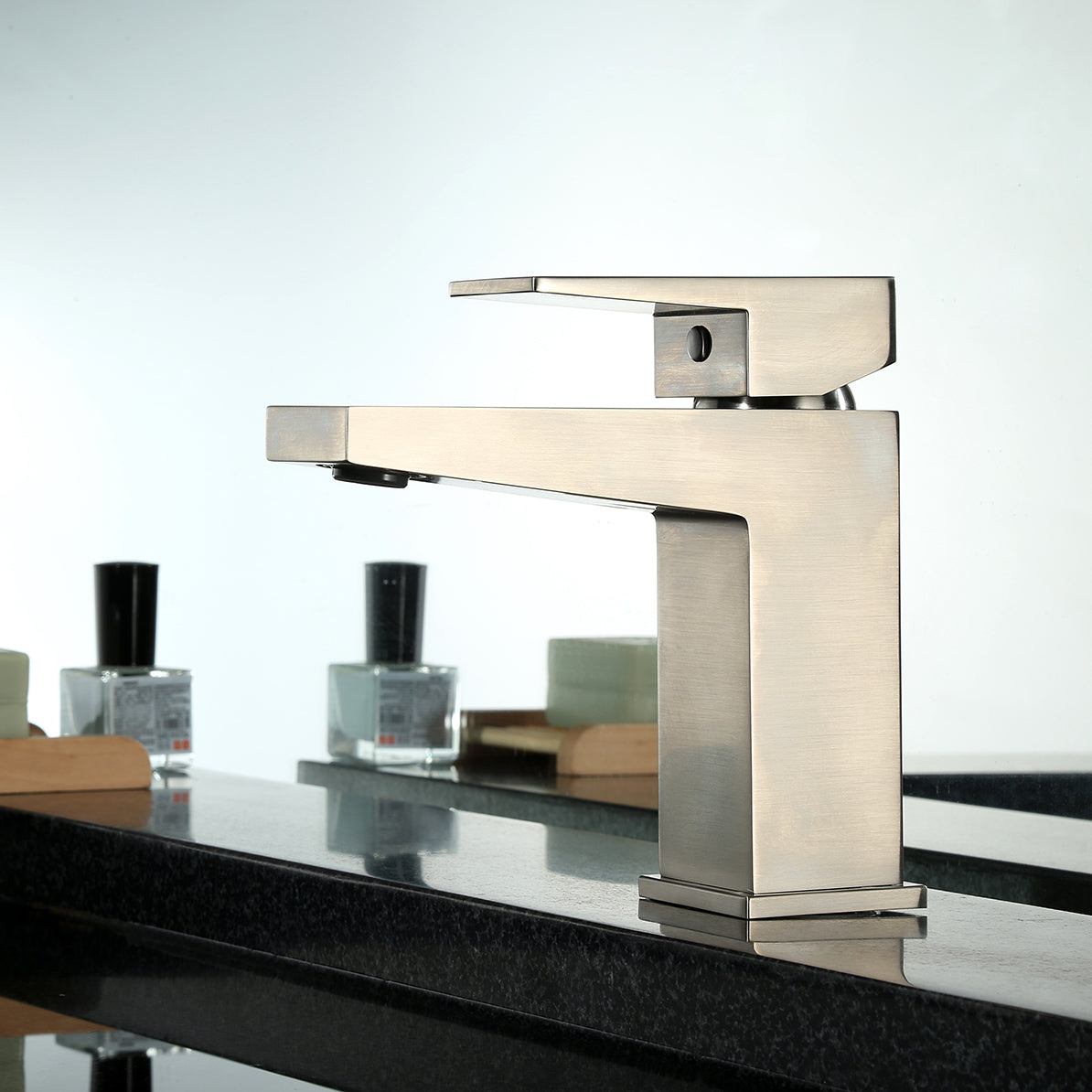WDH16440 Single Hole Basin Faucet (Brushed Nickel) - Shop at Home Craft Studio - 1