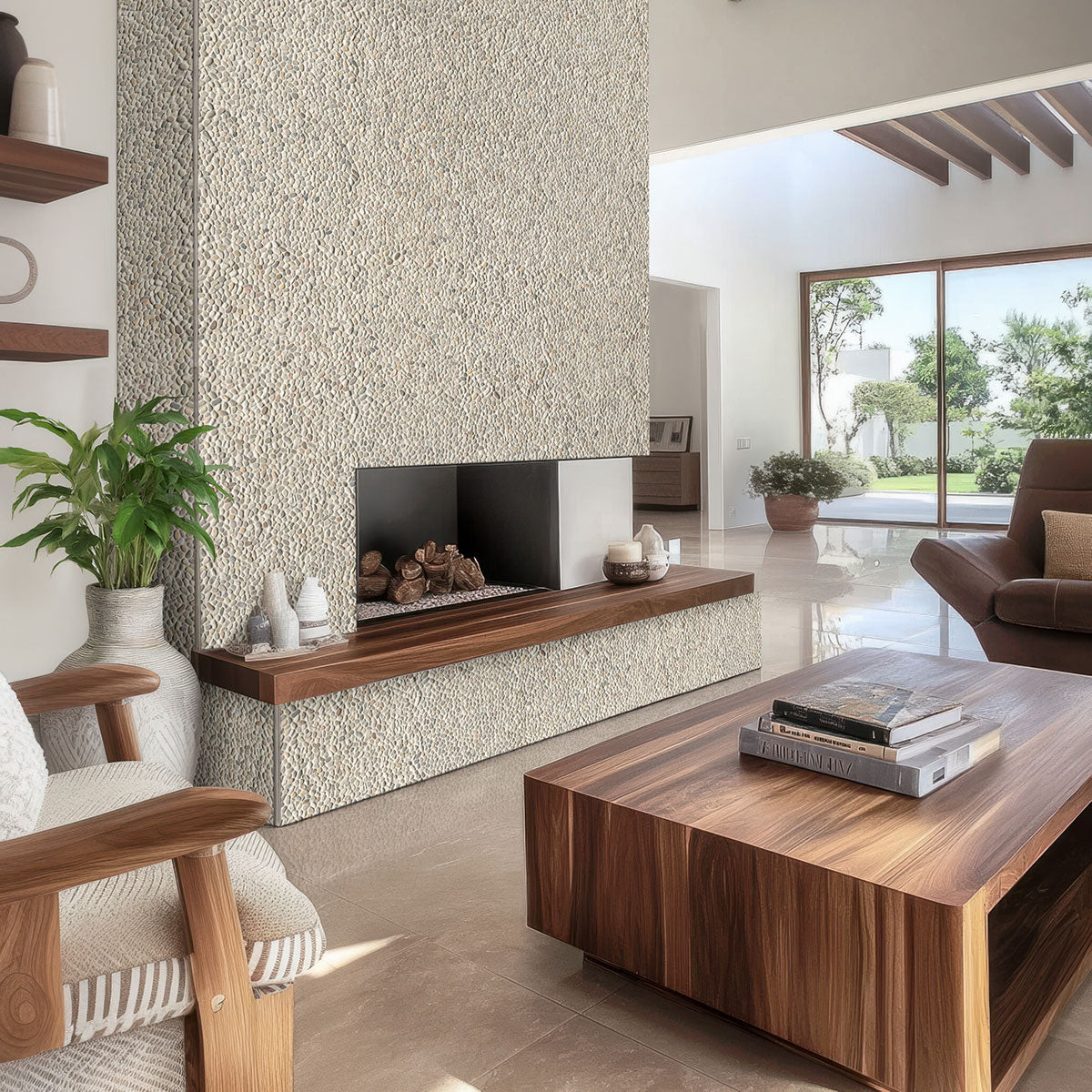 Ivory White Mini Pebble Tumbled