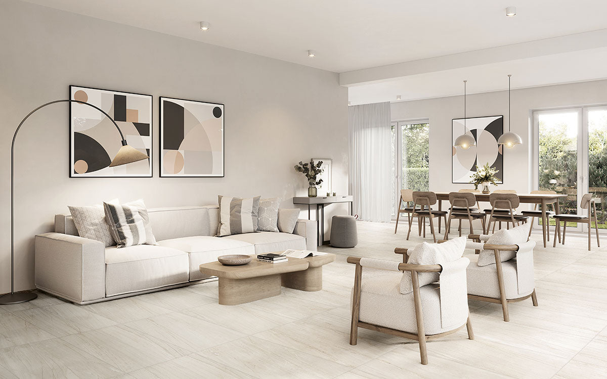 Malahari White Porcelain Tile