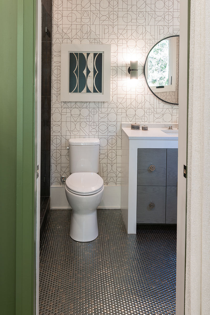 Metallico Penny Round Glass Mosaic Tile