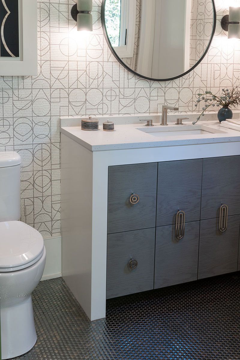 Metallico Penny Round Glass Mosaic Tile