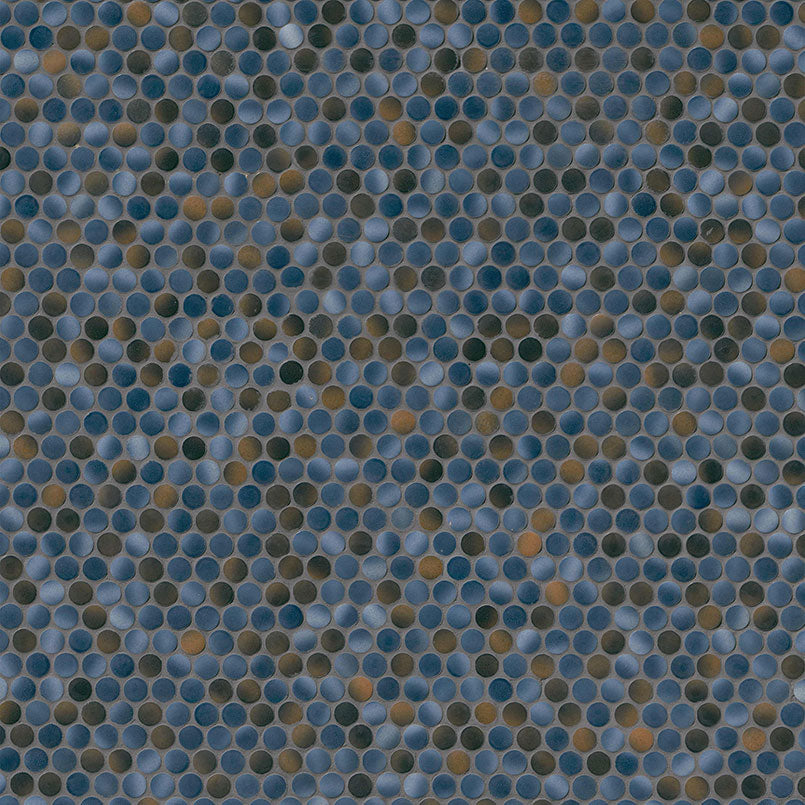 Penny Round Azul Glossy