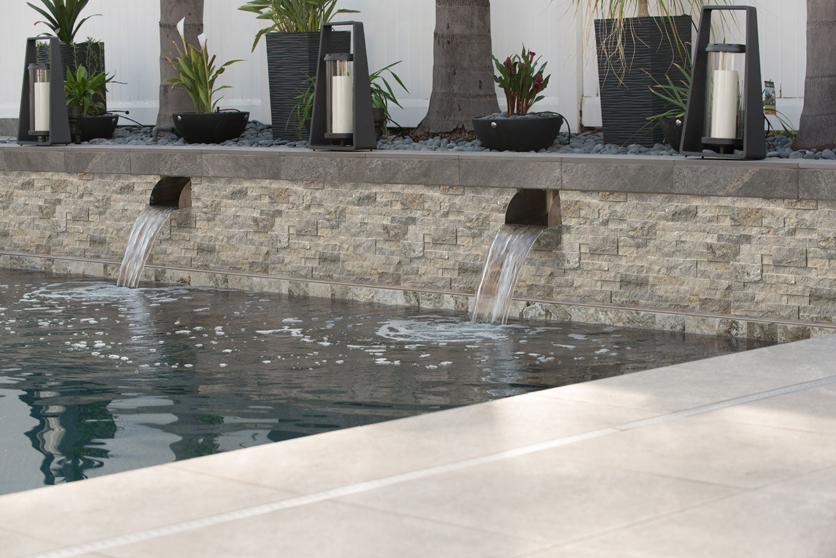 RockMount™ Stacked Stone Panels - Silver Travertine