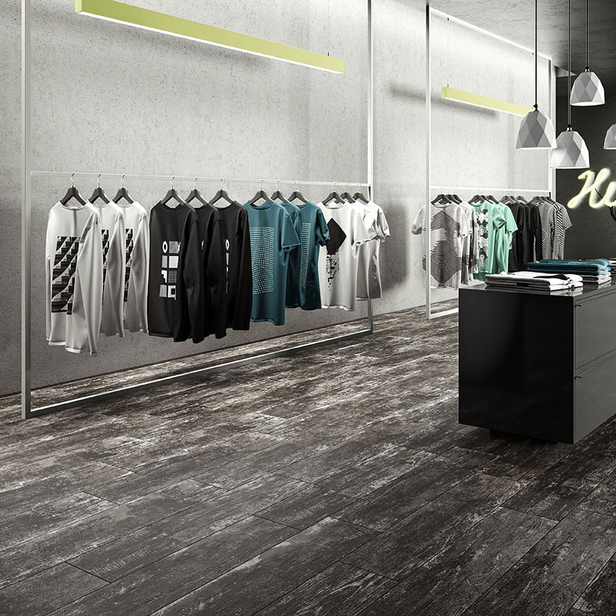 Vintage Silver Porcelain Tile