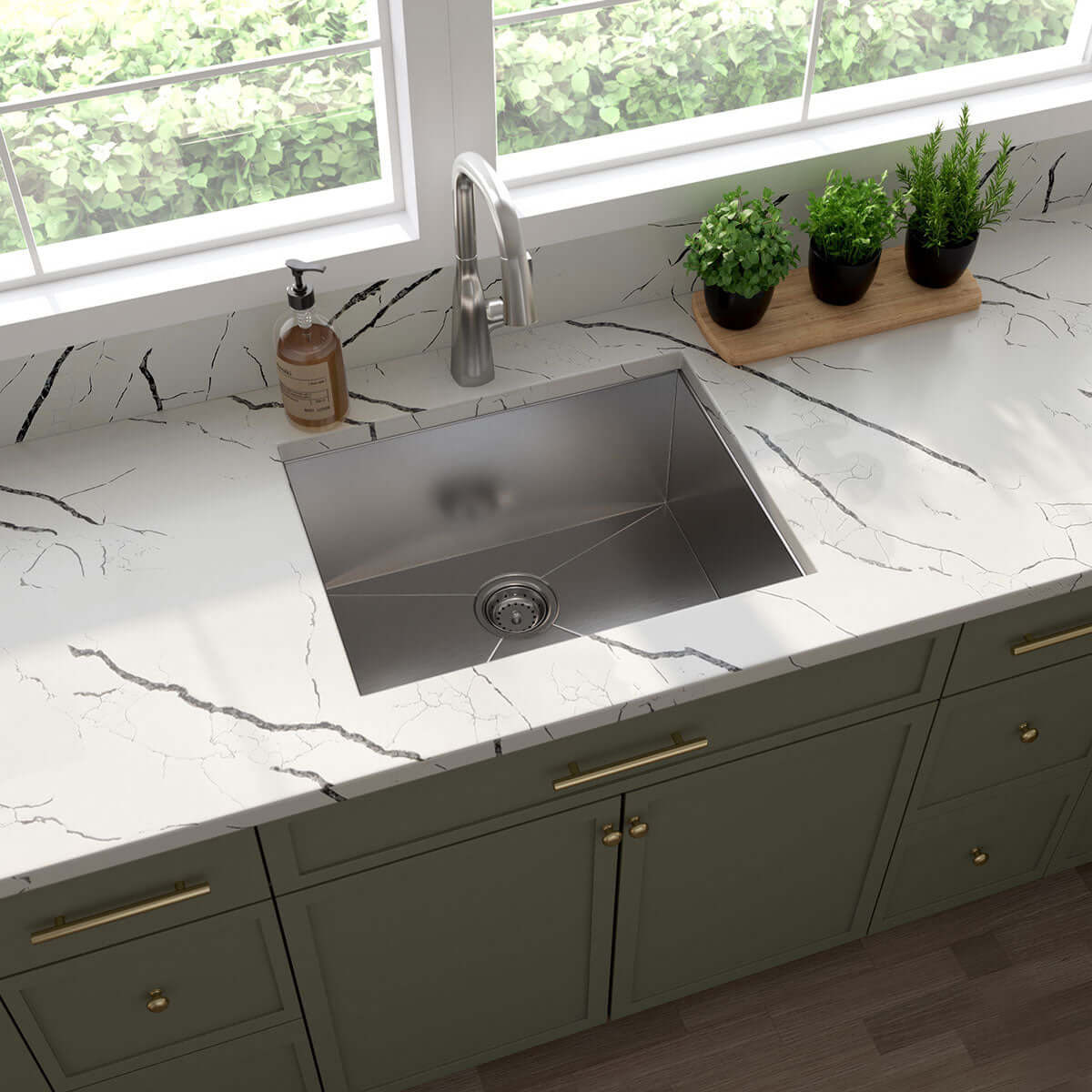 SS 16 GAU HANDCRAFTED SINGLE BOWL-2318 Kitchen Sinks - Shop at Home Craft Studio | Call