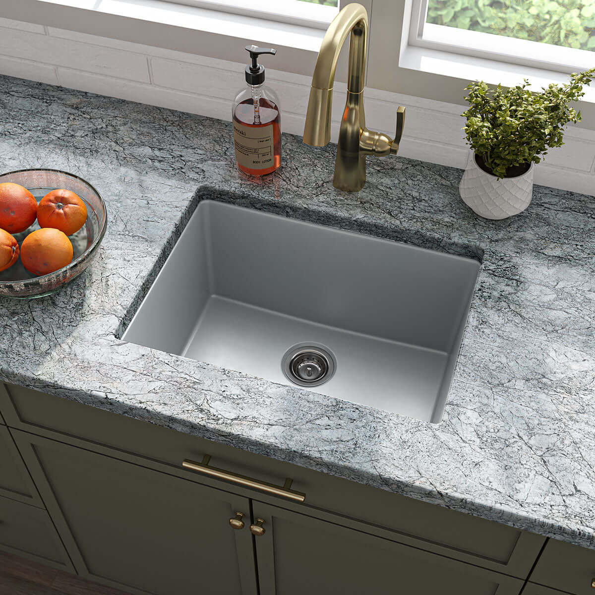 QUARTZ GRAY STRAIGHT SINGLE BOWL 2418 Kitchen Sinks - Shop at Home Craft Studio | Call