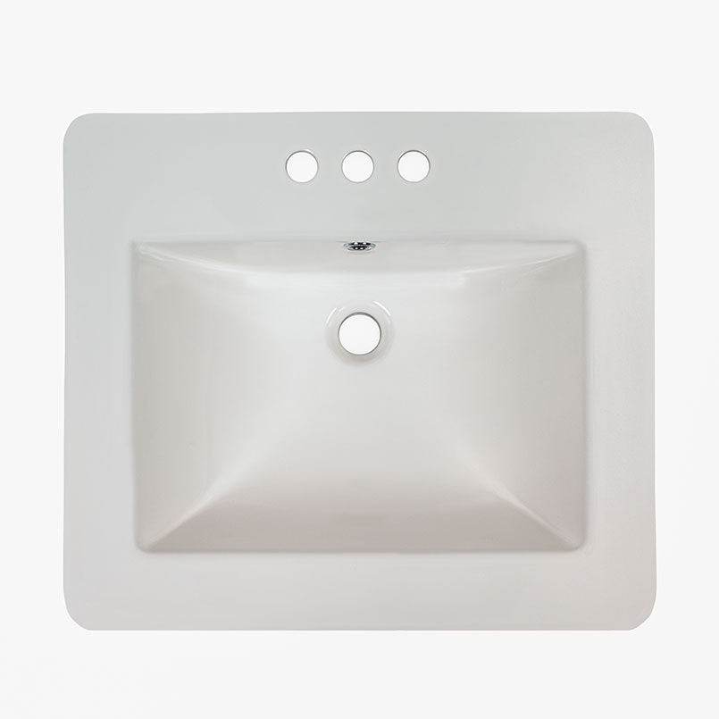 Overmount White Rectangle 2118