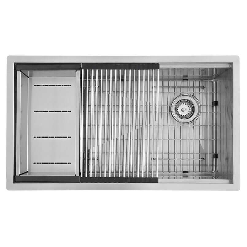 SS 16 GAU HANDCRAFTED WORKSTATION SINGLE BOWL-3319 Kitchen & Vanity Sinks - Shop at Home Craft Studio | Call