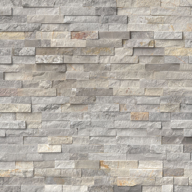 Sunset Silver Stacked Stone Panels
