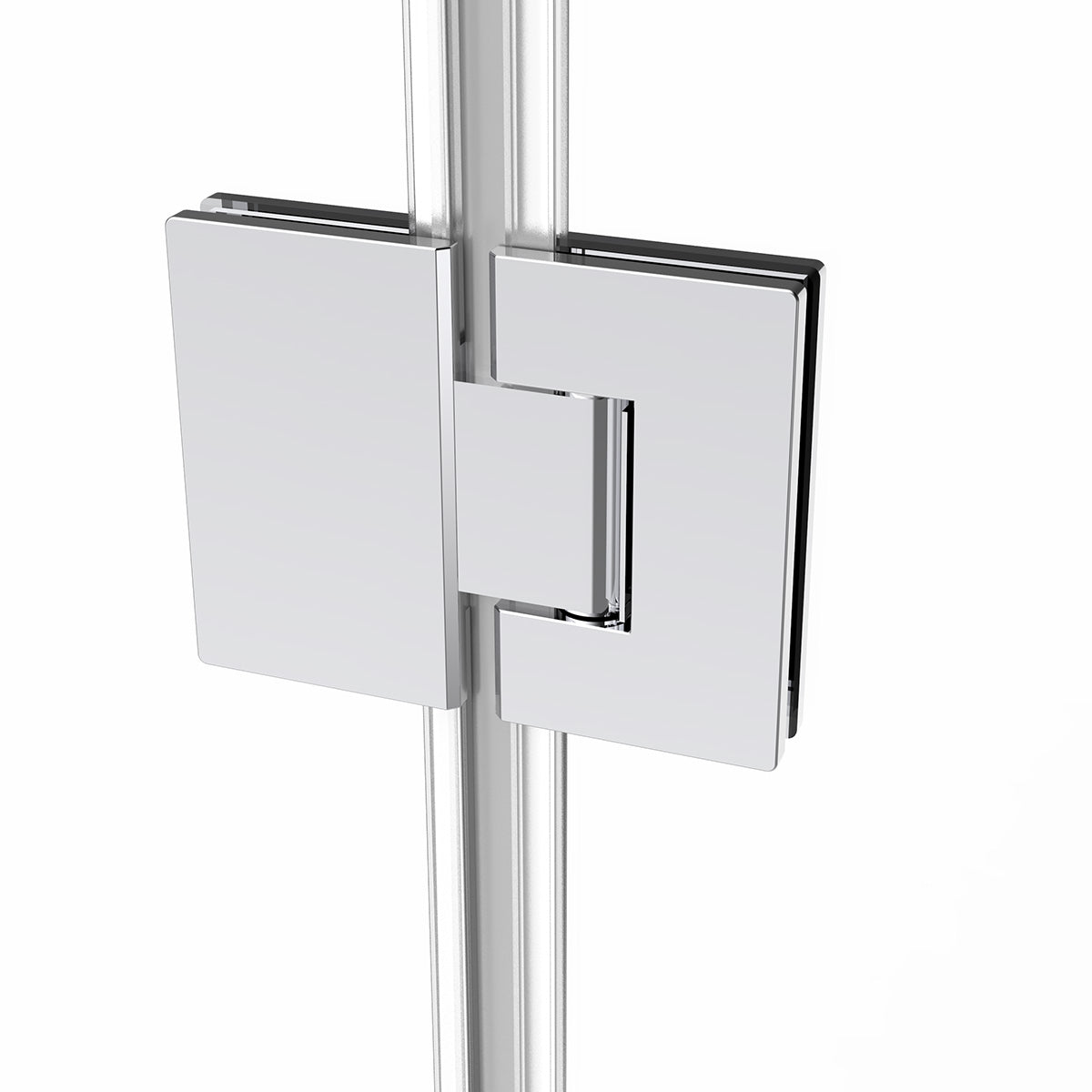 TS04 Allen Frameless Hinged Shower Door with Klearteck (3/8" Thickness) (Chrome)