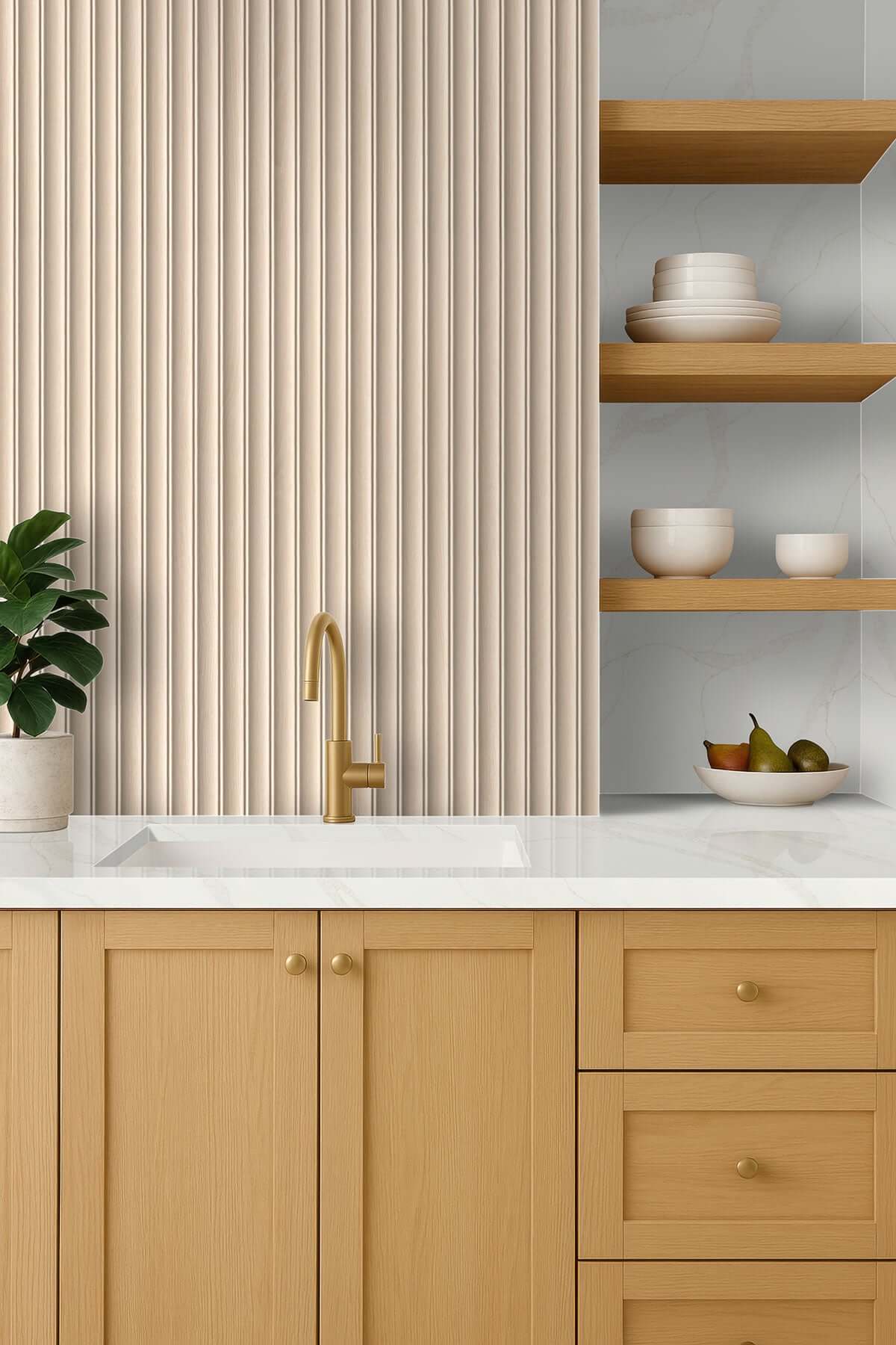 URBANSLAT FLUTE MAPLE 16X48 Wall Tile - Shop at Home Craft Studio | Call