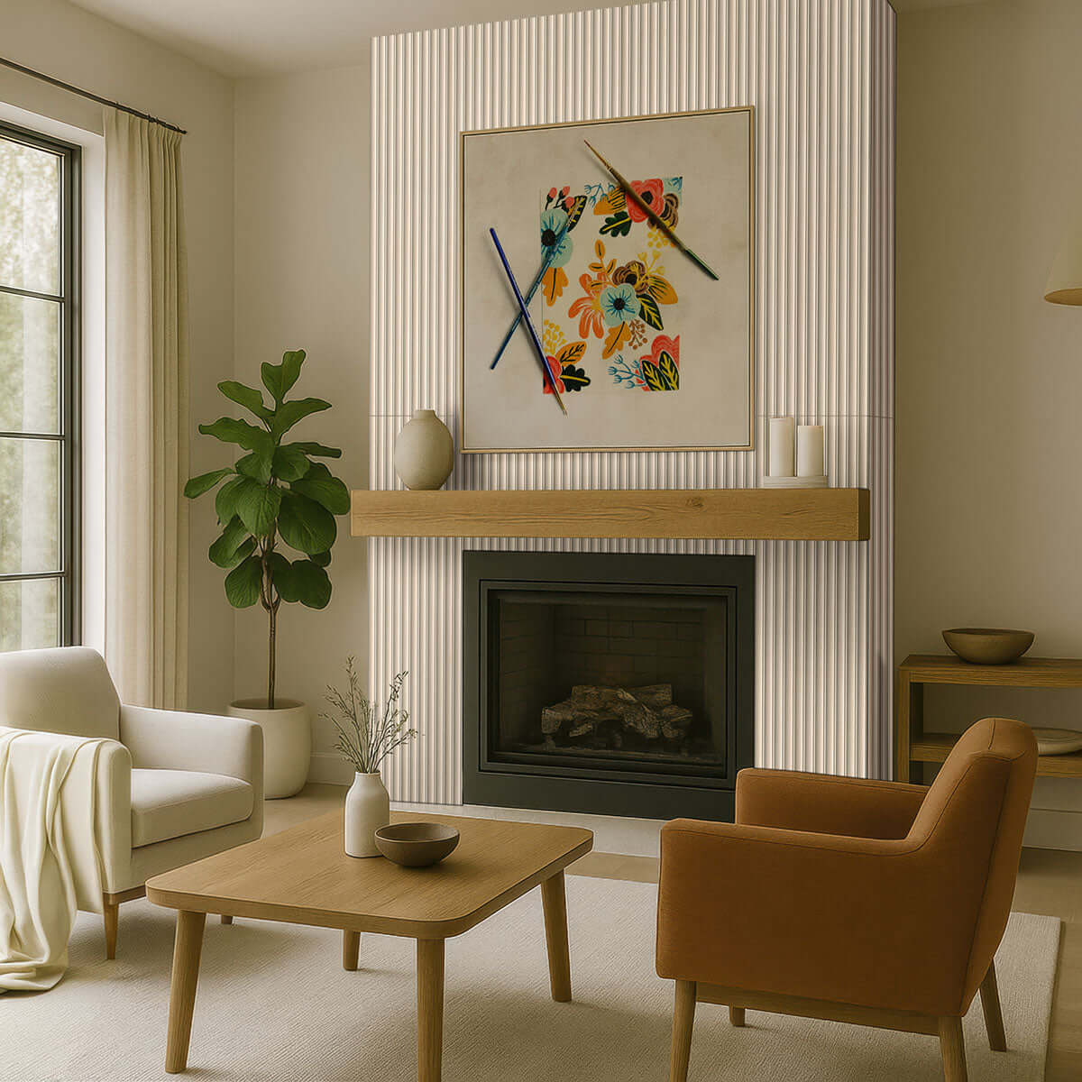 URBANSLAT FLUTE MAPLE 16X48 Wall Tile - Shop at Home Craft Studio | Call