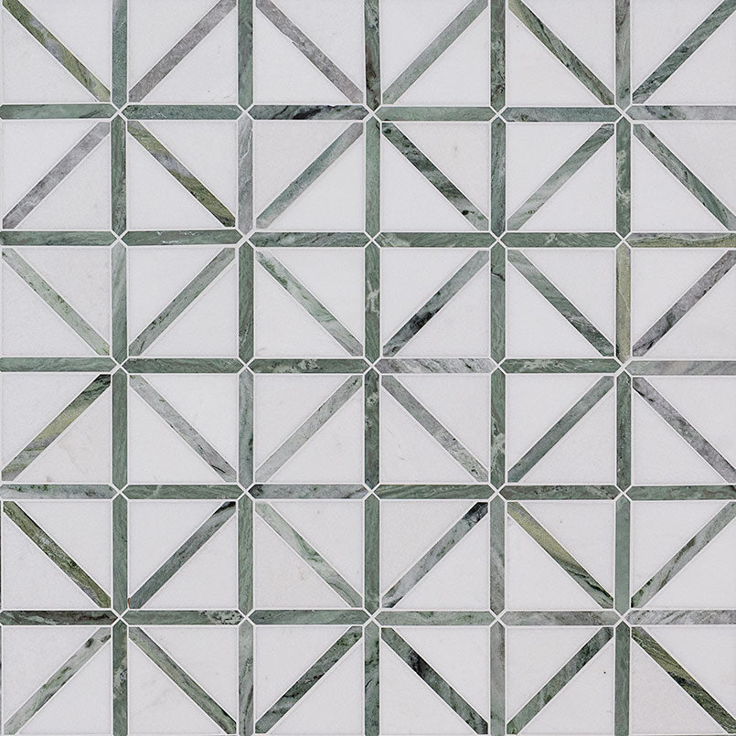 Verdant Green Geometrica Pattern Pol