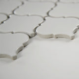 White Glossy Arabesque Tile
