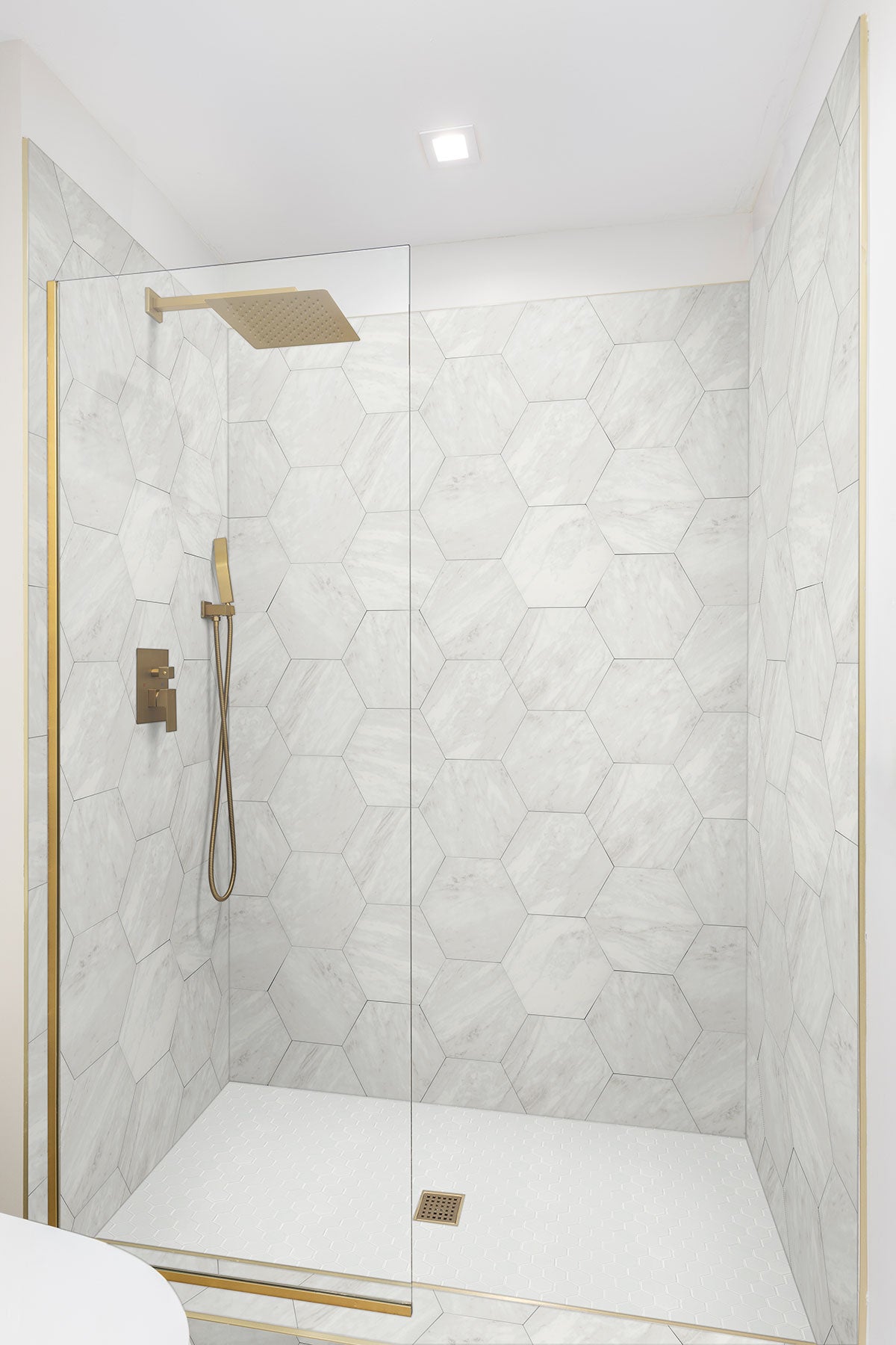 White Matte 2” Hexagon Mosaic Tile