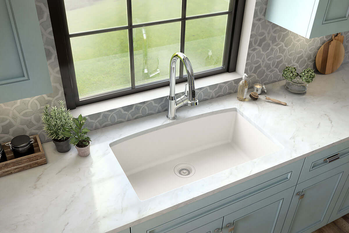 QUARTZ WHITE SINGLE BOWL 3219 Kitchen Sinks - Shop at Home Craft Studio | Call