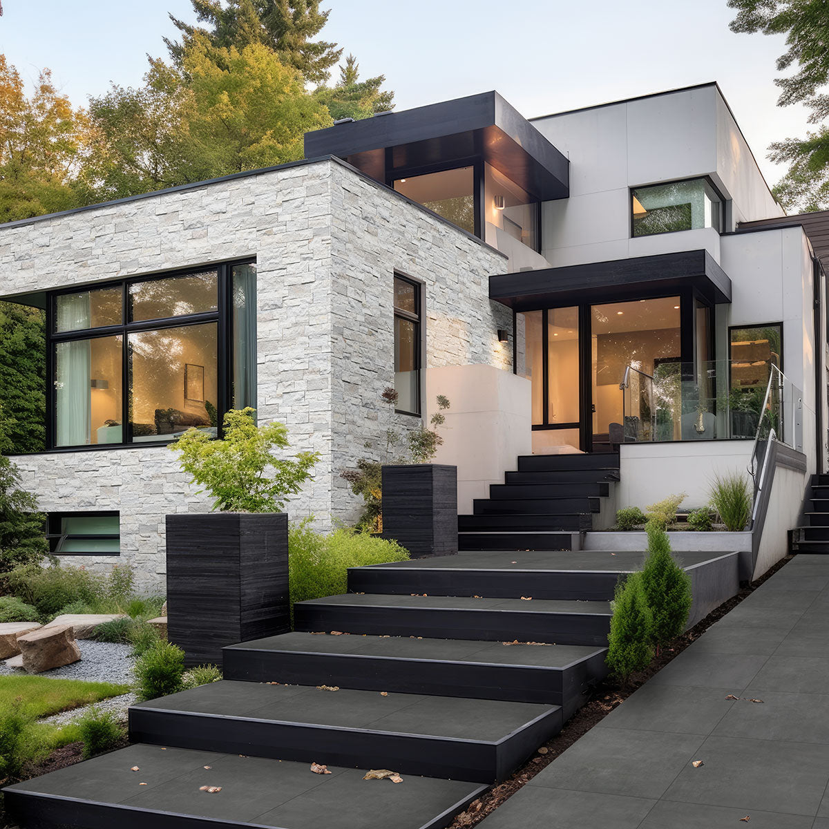 XL RockMount™ Stacked Stone Panels - Arctic White