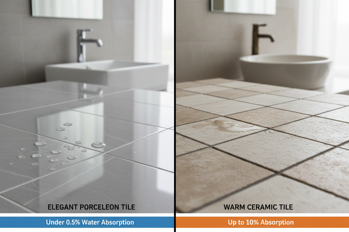 Porcelain vs Ceramic Tile: Which Should You Choose for Your NJ Bathroom Floor & Walls?